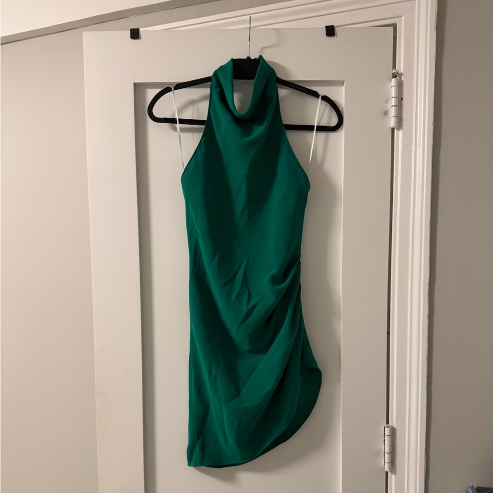 Amanda Uprichard Samba Dress in Dark Green | Size XS - Picture 4 of 6